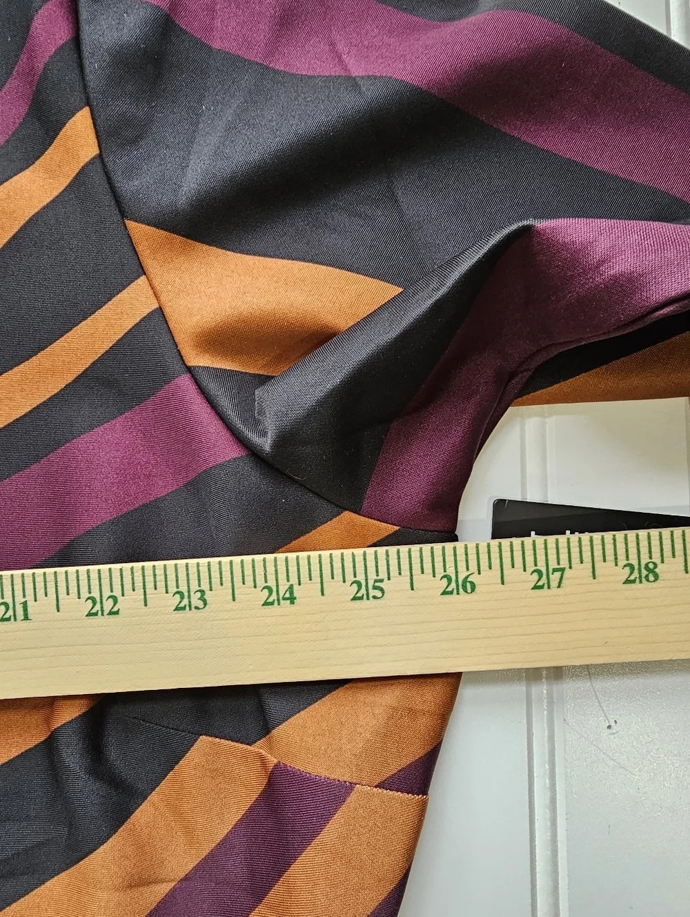 NWT Ashley Stewart Orange Purple Abstract‎ Swirl Long Sleeve Maxi Dress Sz 26/28